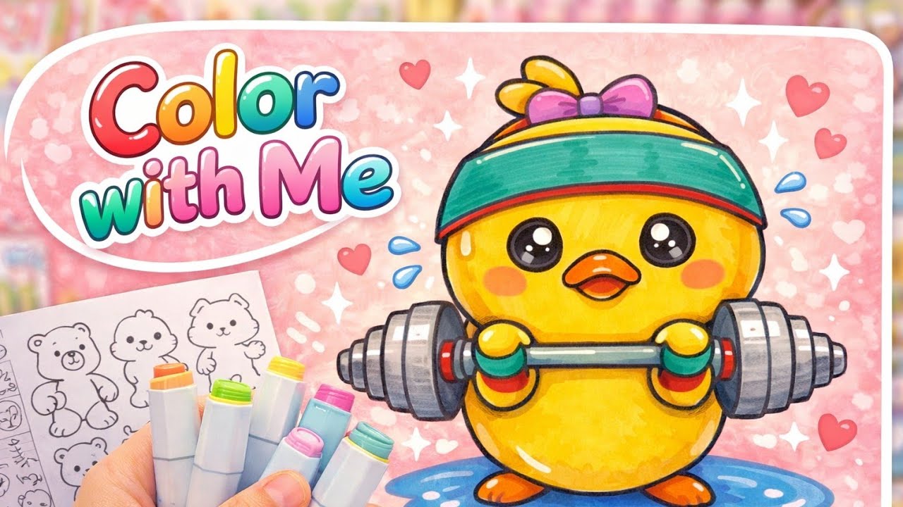 Easy & Cute  Duck coloring 🌠 | How to Draw a Happy Duck | Cute animal coloring