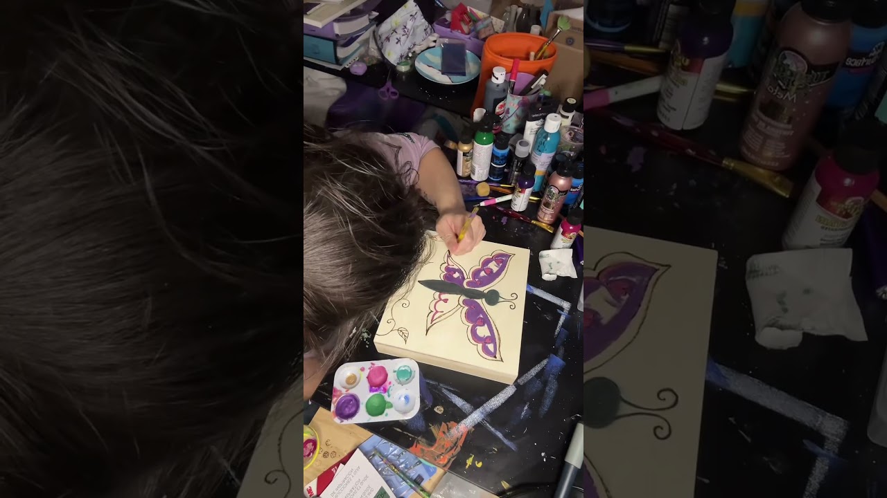 Evolve Butterfly Box Painting 