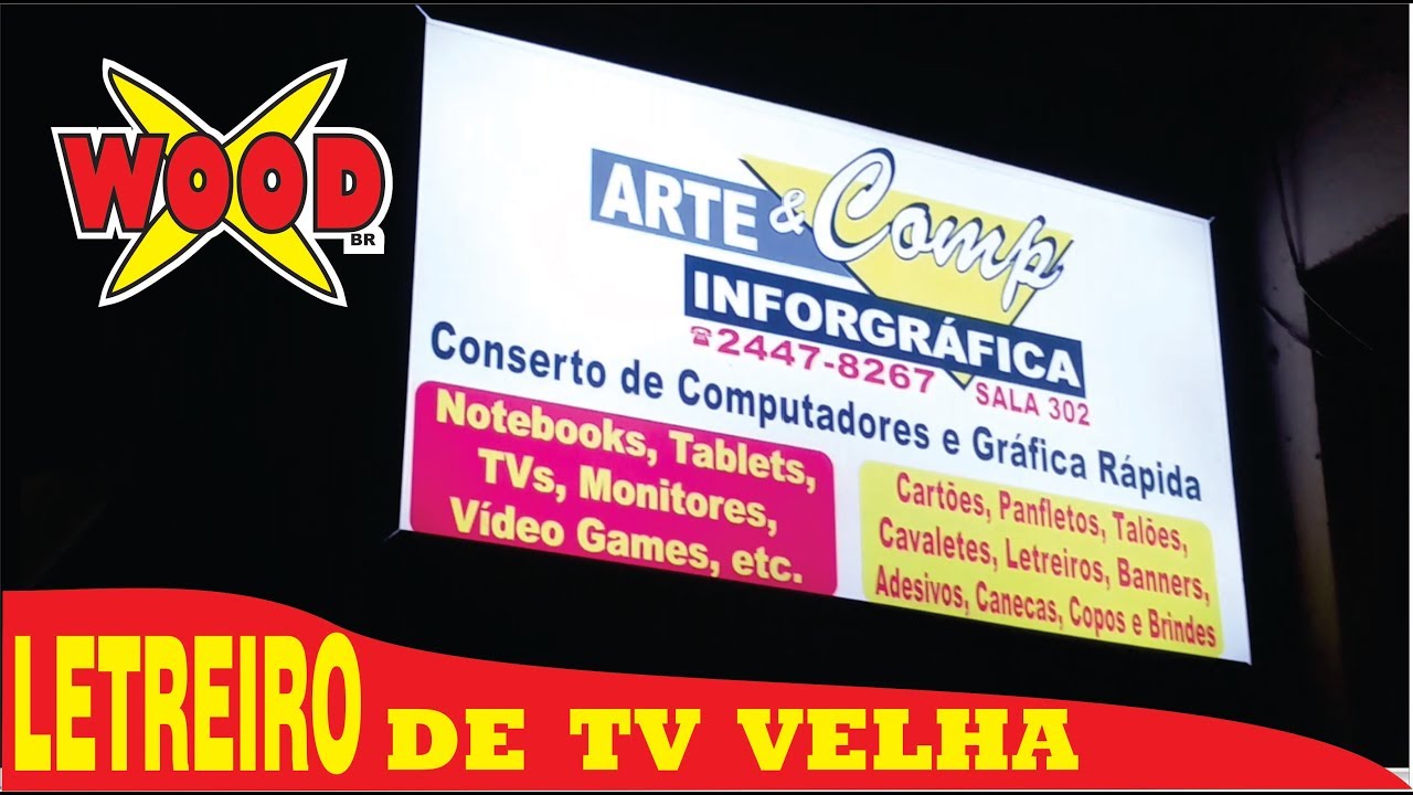 COMO FAZER LETREIRO DE TELA DE TV DUPLA FACE - 100% RECICLADO