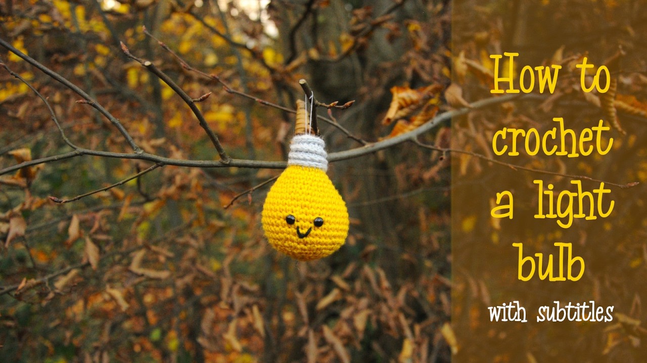 Day 5 | How to crochet a light bulb | Crochet Advent Calendar | Tutorial with english subtitles