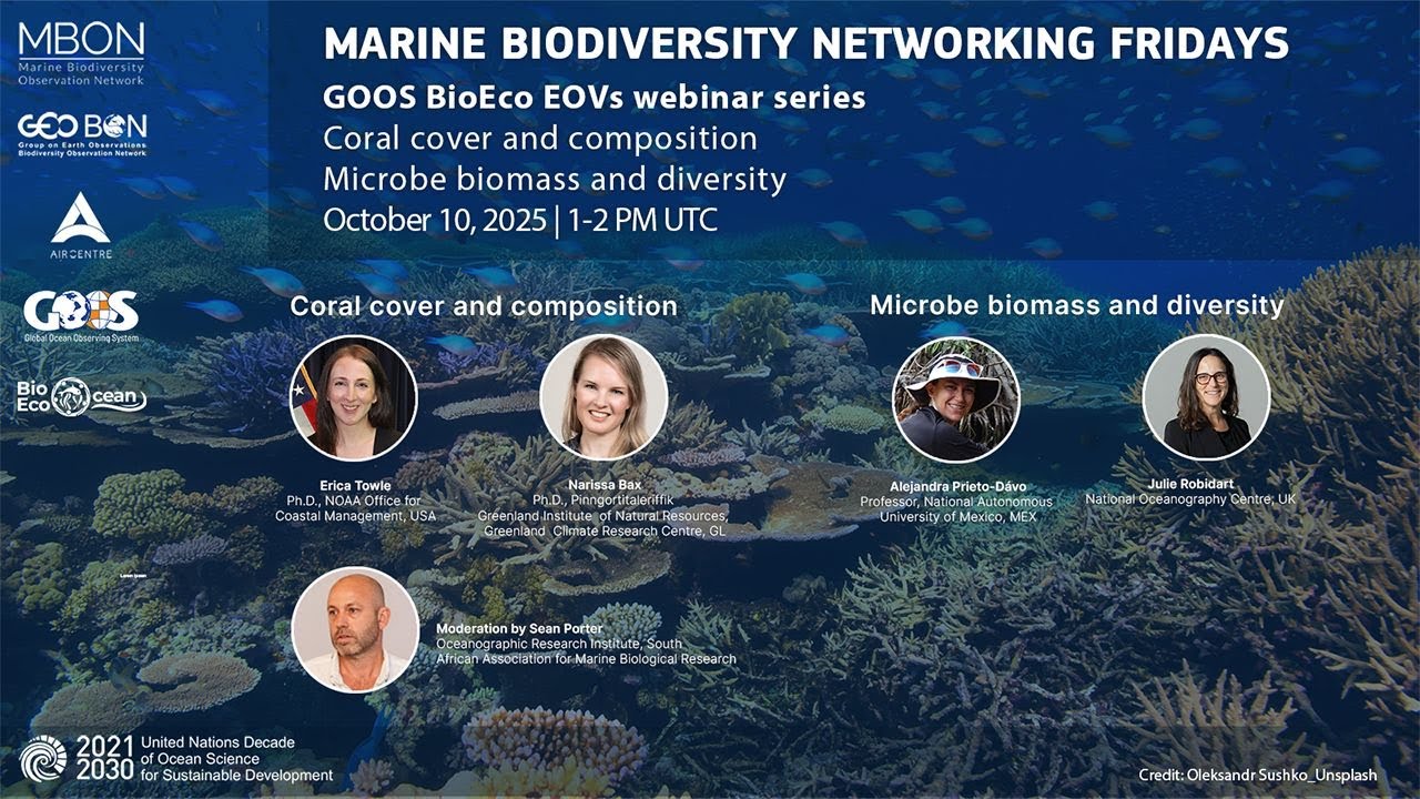 Marine Biodiversity Networking Friday on Coral cover and composition Microbe biomass and diversity