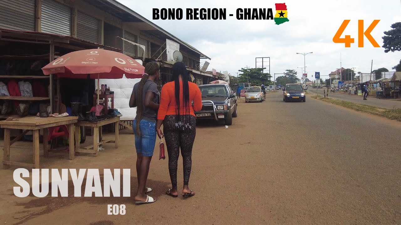 Sunyani Walk Tour E08 Zongo to Penkwase Bono Region Ghana 4K