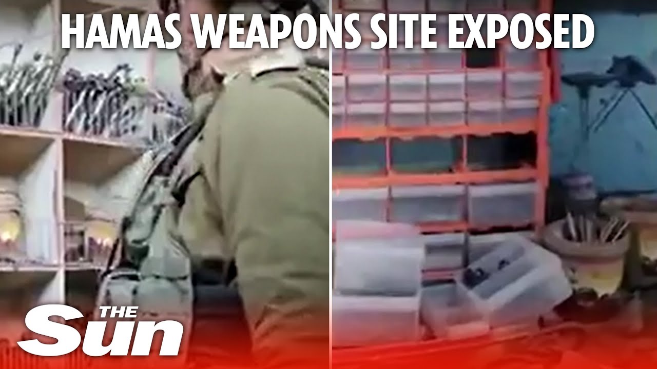 IDF unveils Hamas weapons production site in civilian-populated Gaza sector