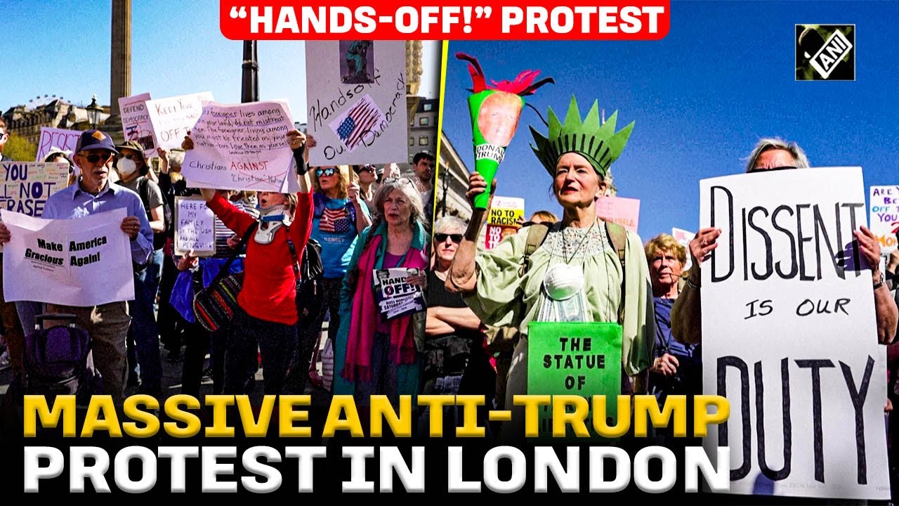 “Hands-Off!” protest: “Threat to the world…” Massive anti-Trump demonstration rocks central London
