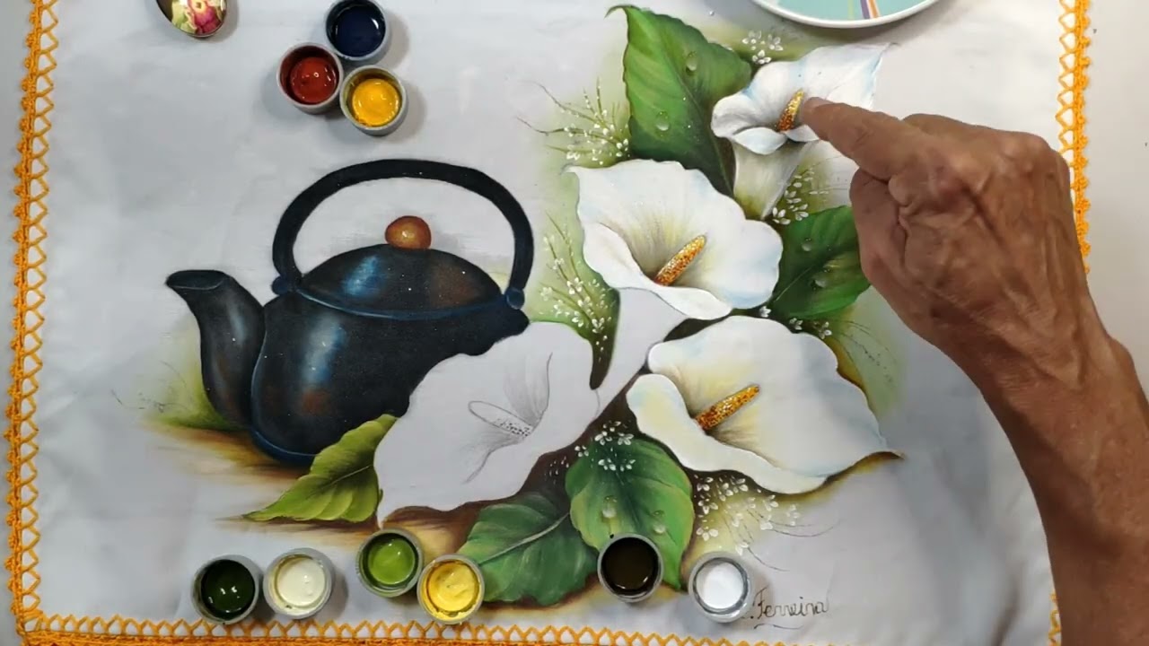 Roberto Ferreira - Vamos Pintar Chaleira de Ferro e Copos de Leite em Tecido - P 2