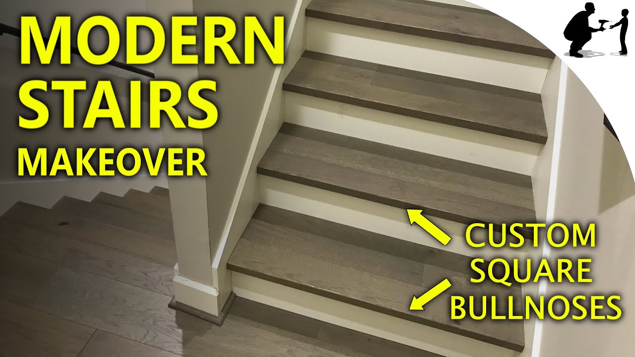 DIY: Modern Stairs Makeover with Custom Square Bullnoses