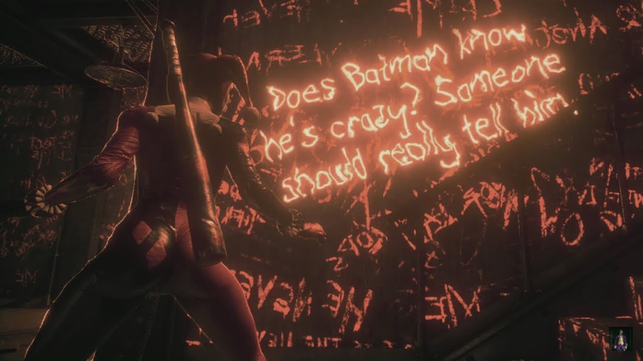 Harley Quinn has a conversation with Harleen Quinzel..