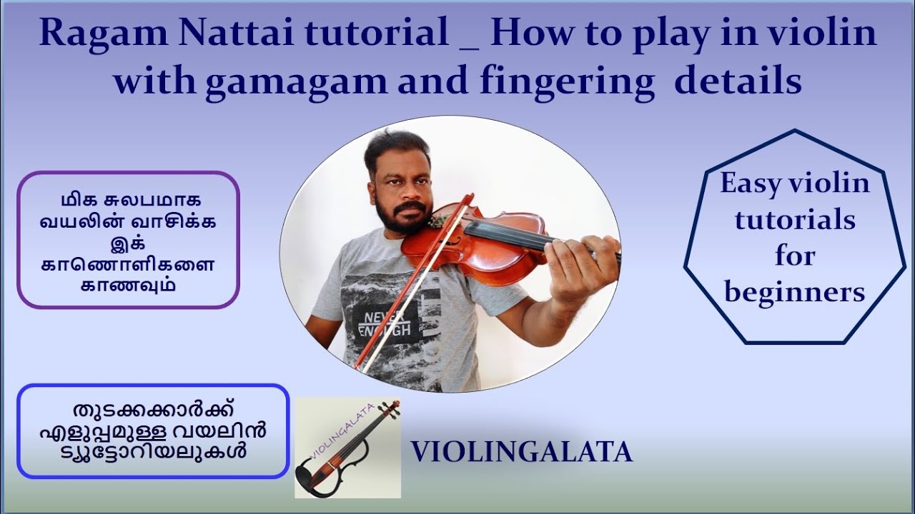 Nattai Raga  Aalap &  swara kalpana tutorial with gamakas and fingering details for beginners