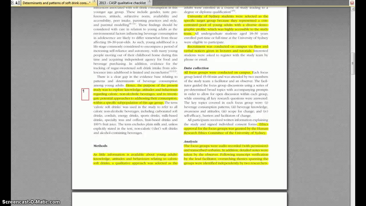 Critical Appraisal of a Qualitative Study