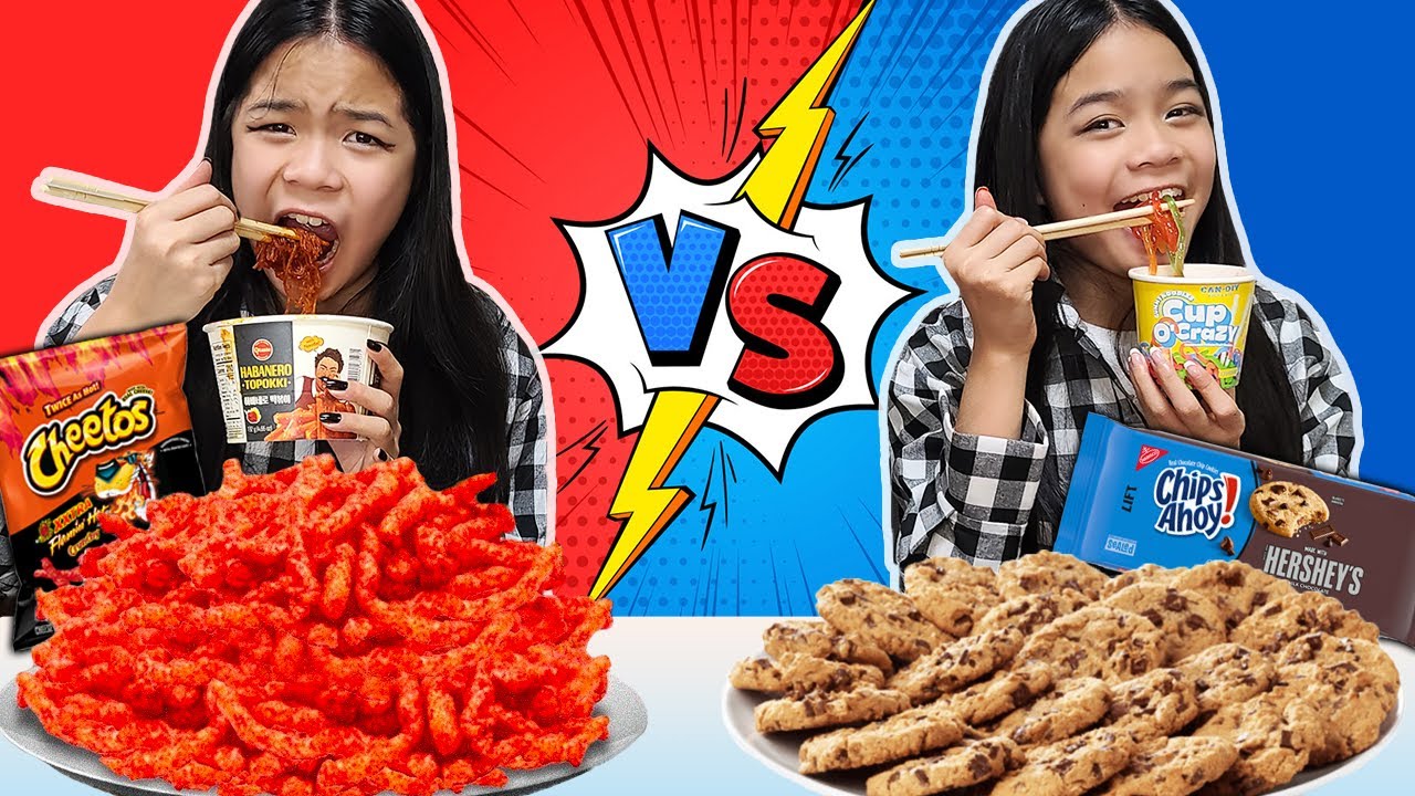 SWEET VS SPICY FOOD CHALLENGE