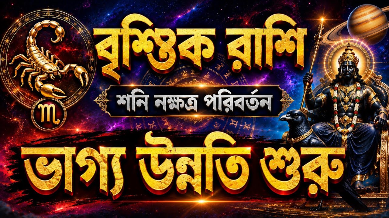 বৃশ্চিক রাশি: 20 জানুয়ারি শনির নক্ষত্র পরিবর্তন 2026 | মহাবিপর্যয় না রাজকীয় উত্থান?Brischik Rashi