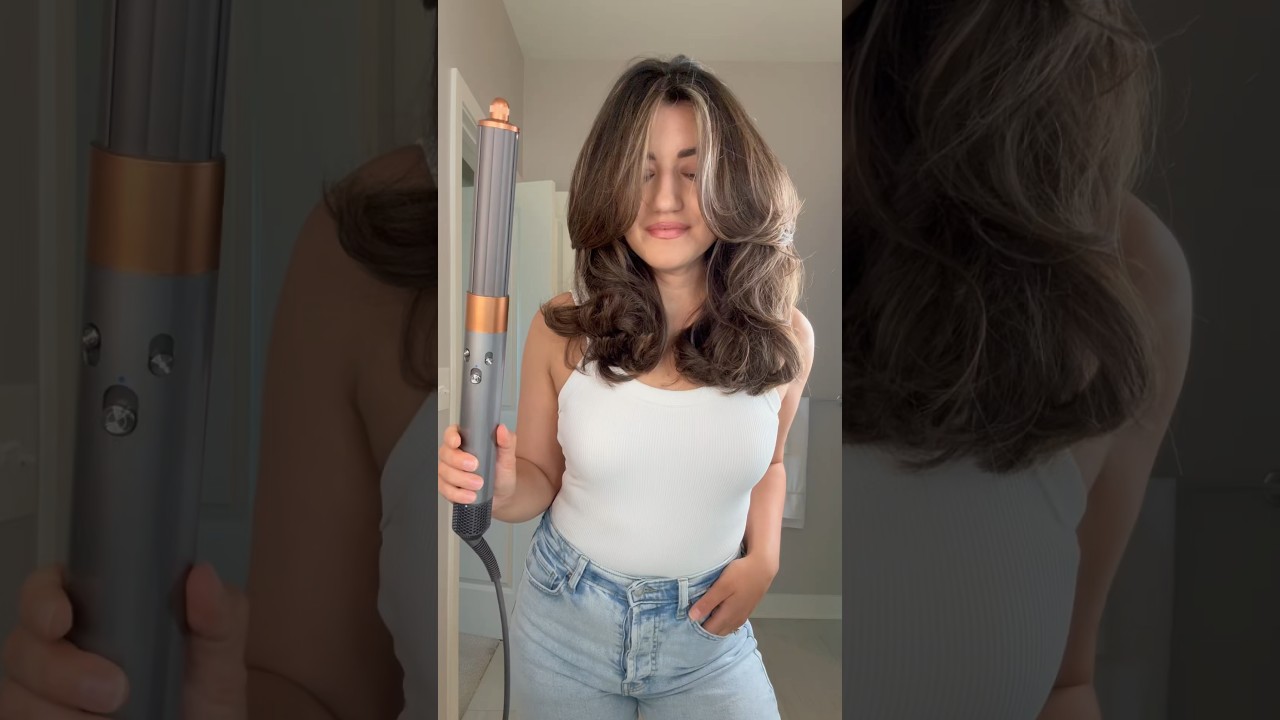 90&rsquo;s blowout #hair #hairstyle #hairtutorial #hairtutorials #dyson #dysonairwrap #hairtips #shorts
