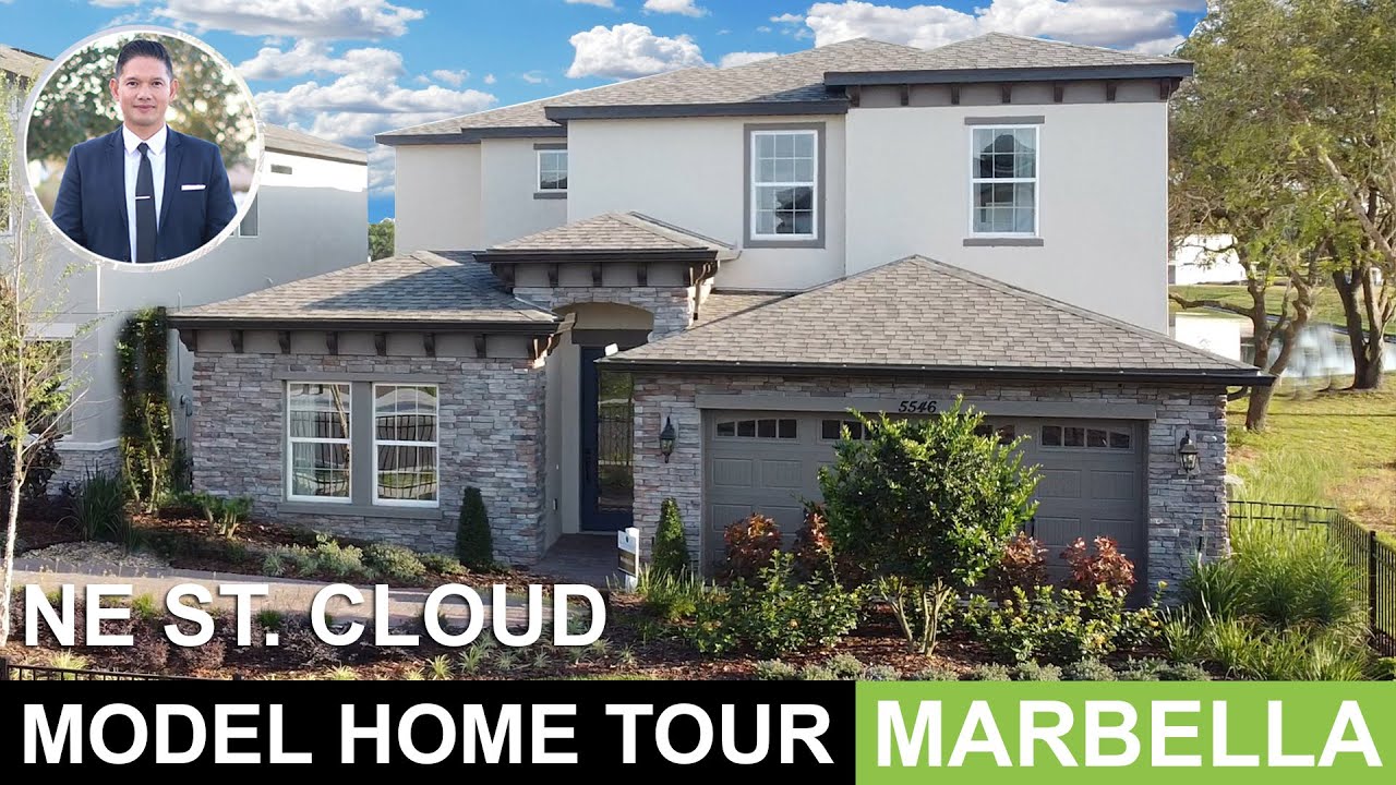 Saint Cloud/South of Lake Nona Model Tour | Marbella Model | 2 Story Family Room | Orlando Home Find