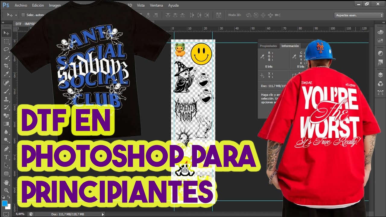 🧠 Como hacer DTF en Photoshop para principiantes 2025: EL SECRETO para Crear el LIENZO PERFECTO