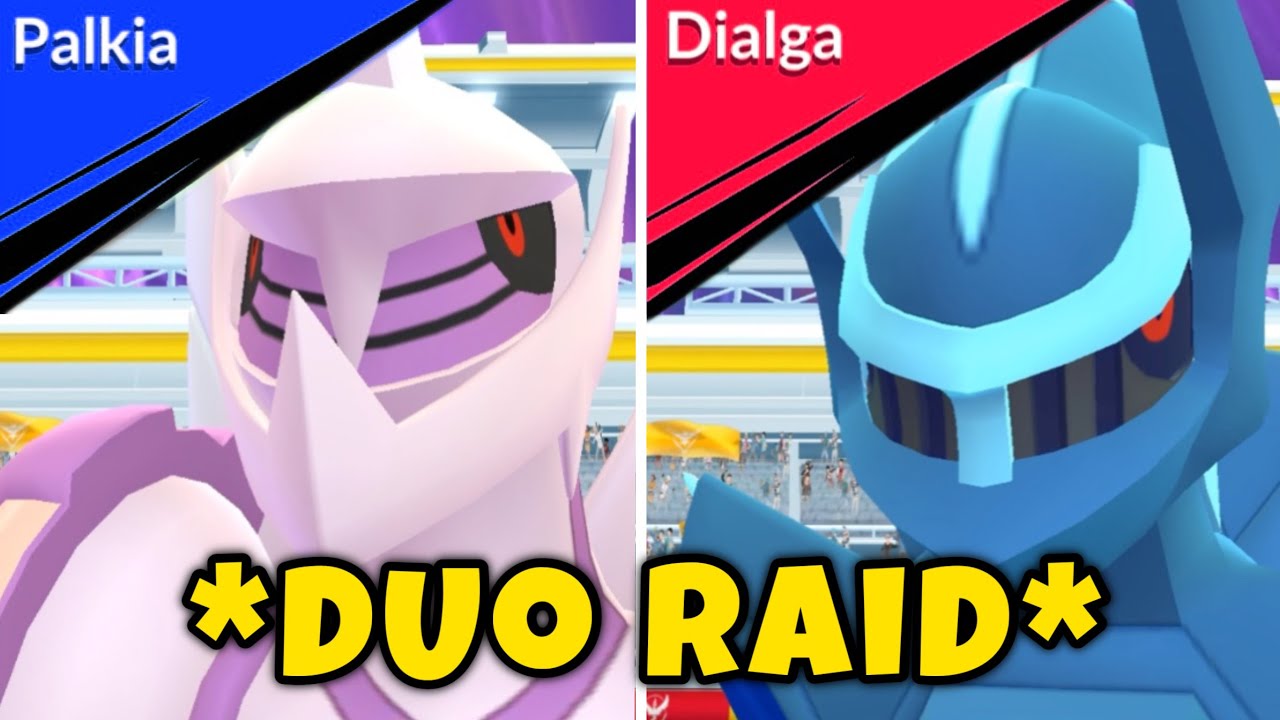 *DUO* ORIGIN PALKIA & DIALGA RAID in Pokemon GO.