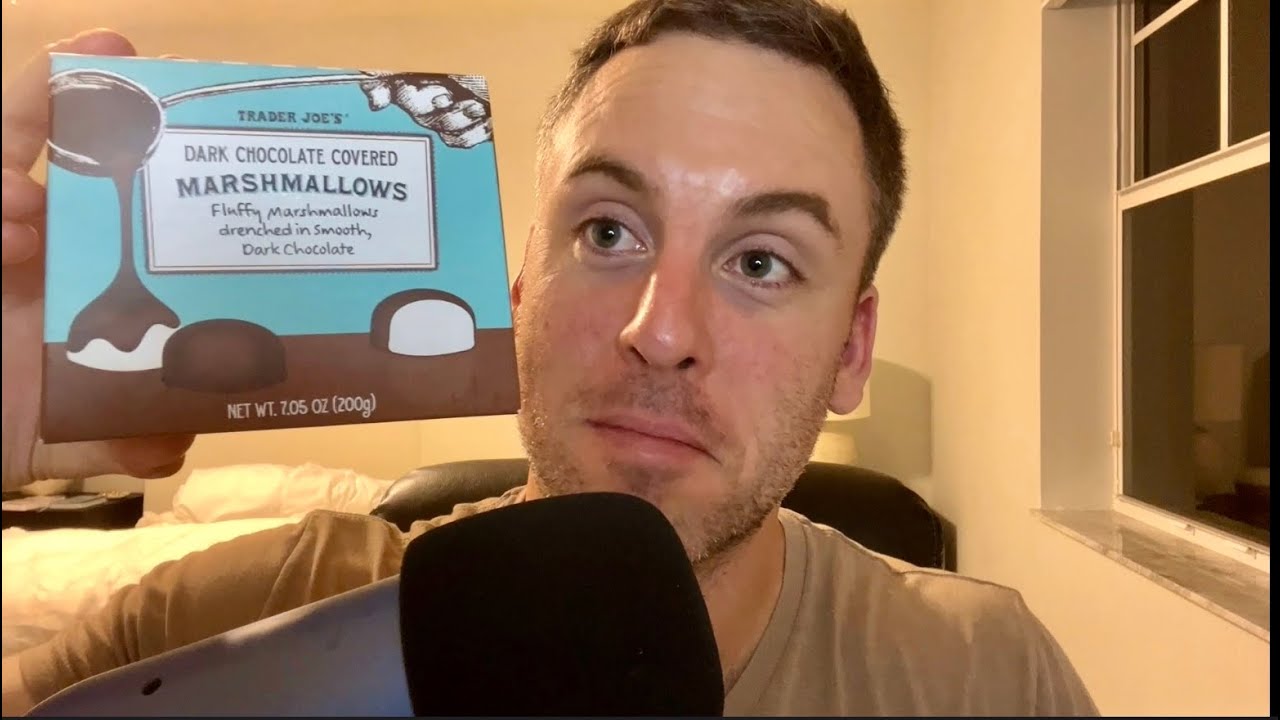 ASMR Eating Chocolate Covered Marshmallows