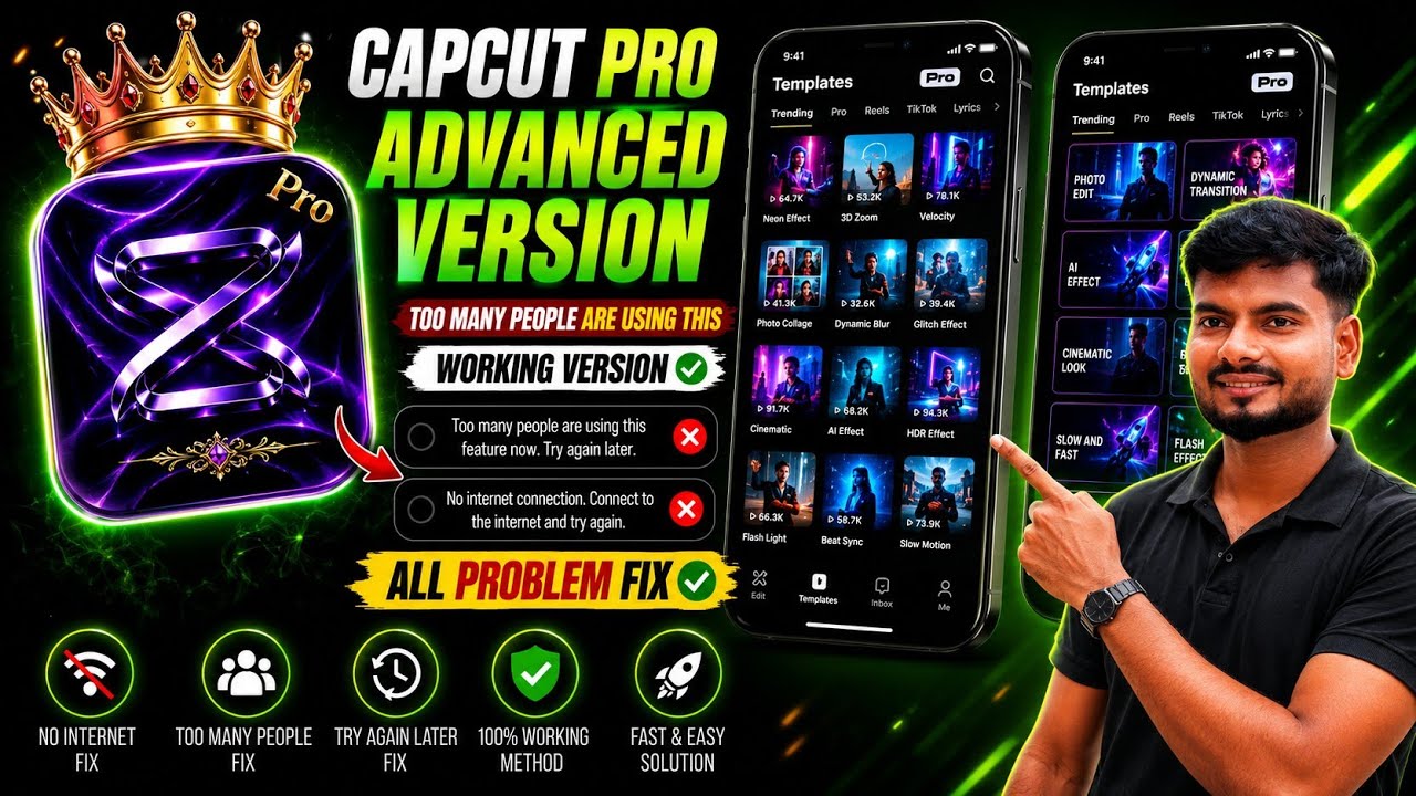 🔥 CapCut Pro New Update advanced version| No Internet & Template Problem 100% Solved ✅ All Working