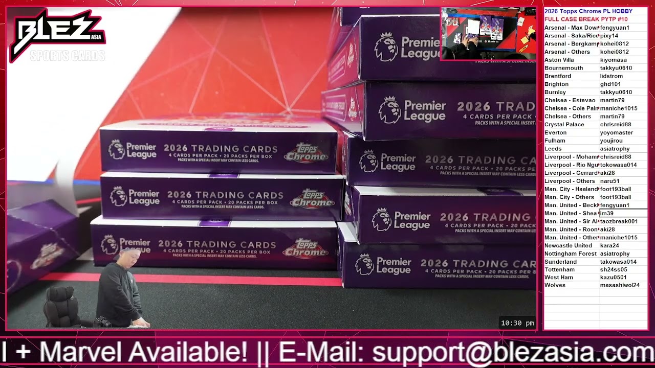 2026 Topps Chrome Premier League HOBBY FULL CASE PYTP #10