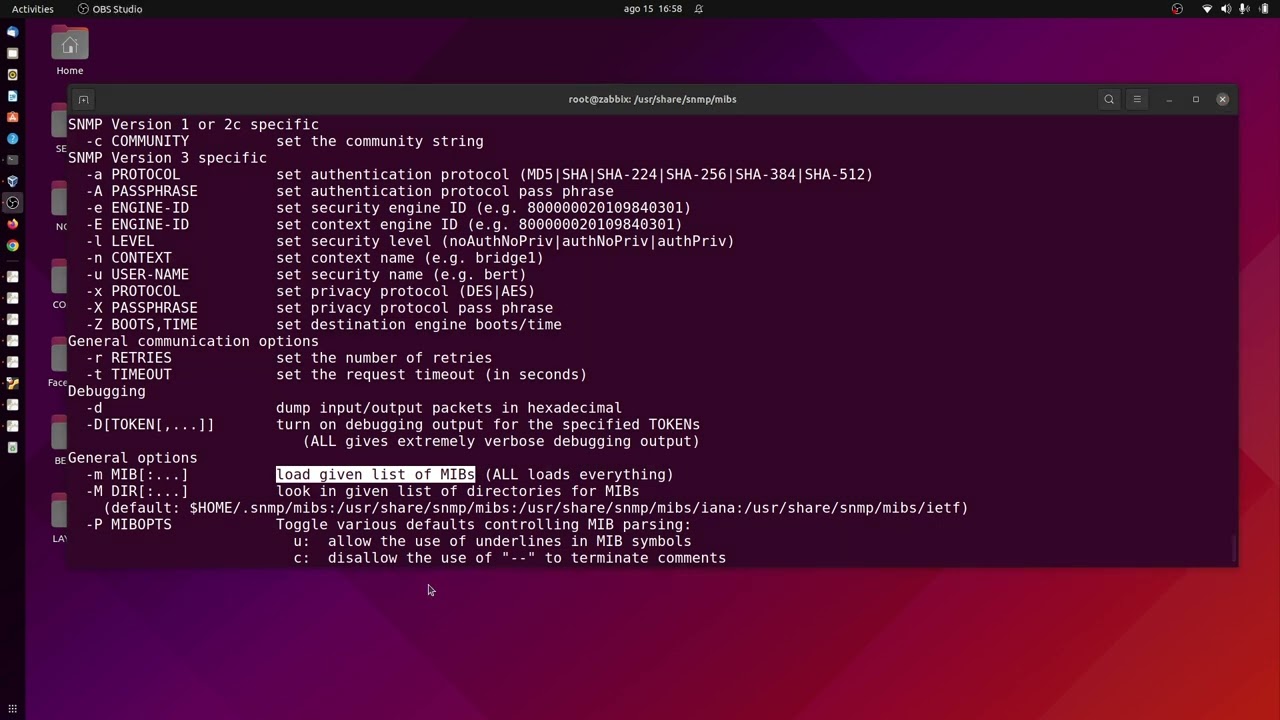 SNMP - Leitura de arquivo MIB via comando snmpwalk