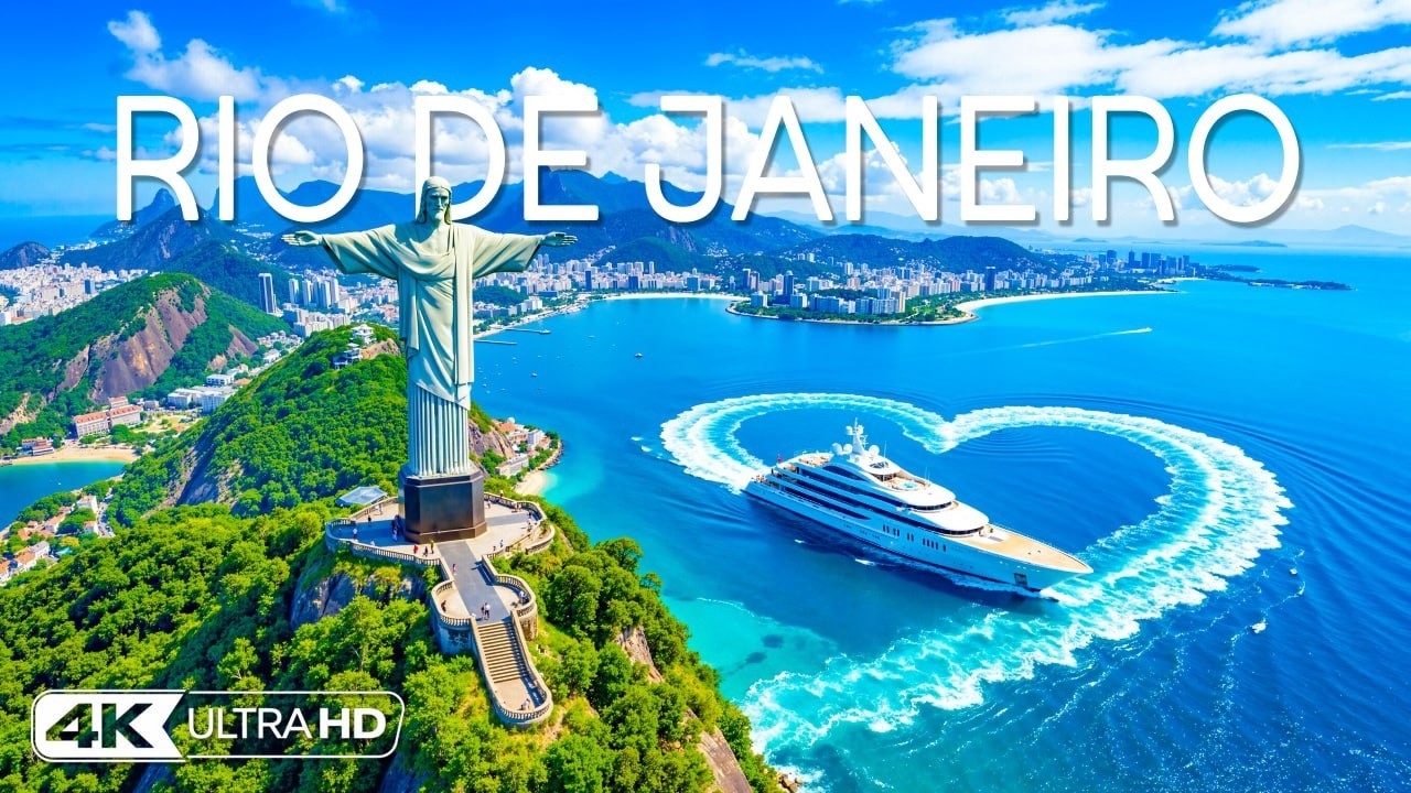 [4K] Rio de Janeiro 🇧🇷 Scenic Coastline, Christ the Redeemer & Coastal Views