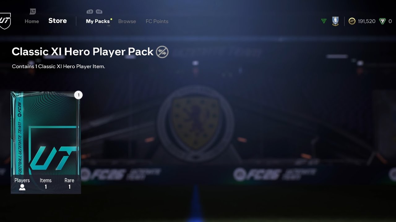 Opening the free Classic XI Hero pack in FC26