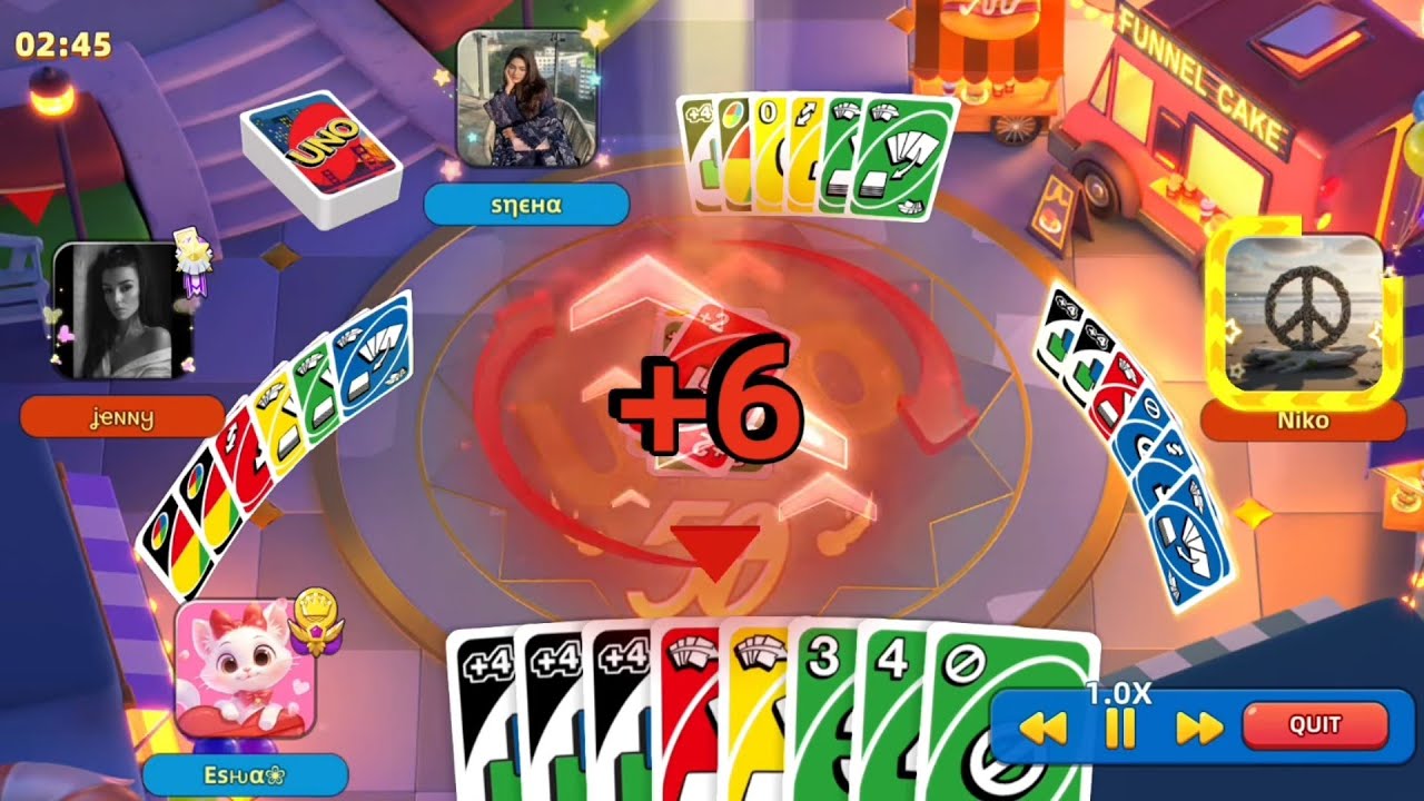 Uno Mobile Game || Go Wild X1000 wild +6