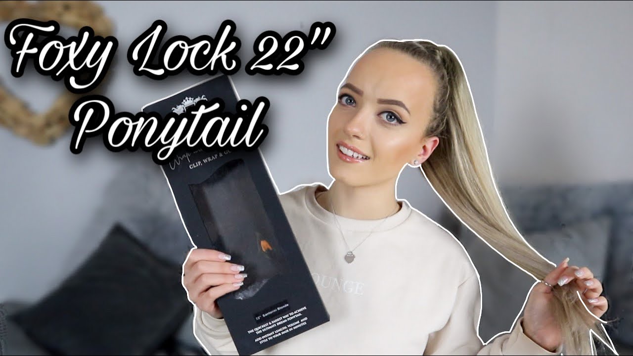 FOXY LOCKS CLIP IN PONYTAIL Tutorial & Review  *DISCOUNT CODE INC*