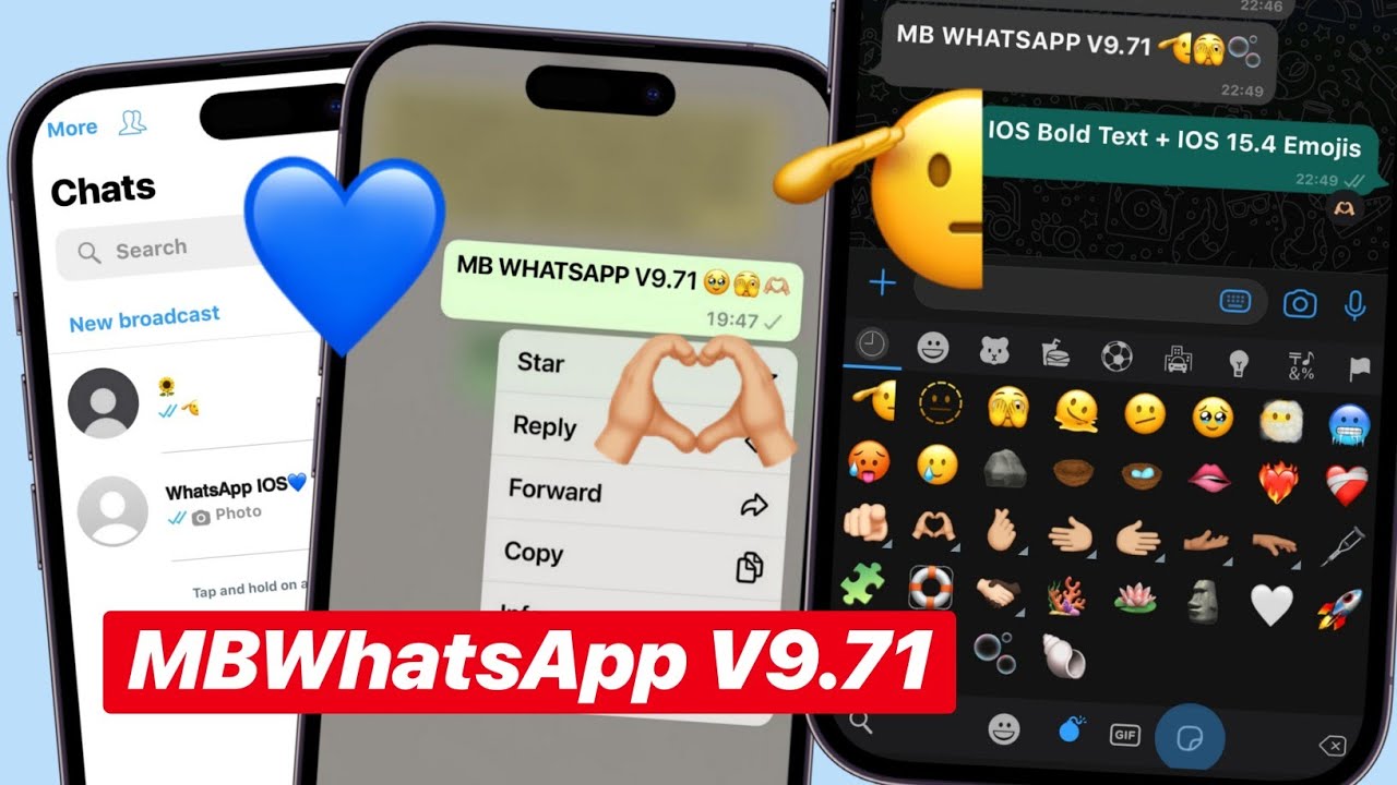 MB WHATSAPP IPHONE V9.71 iOS 15.4 EMOJIS & BOLD TEXT EDITION🔥