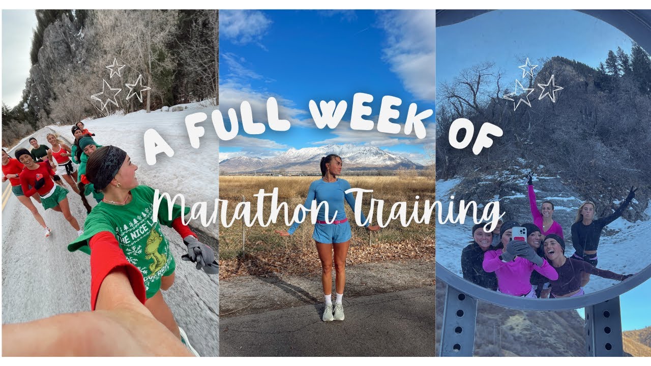 MY WEEK OF MARATHON TRAINING | peek in my life | christmas shenanigans | strength + pilates |