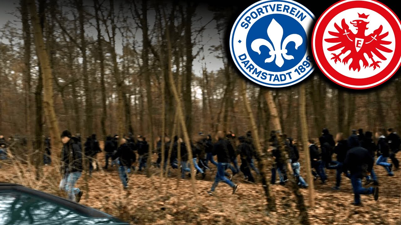 Frankfurter Angriffsversuch auf den Darmstädter-Zugfahrerhaufen.. (Kurz vor dem Derby!)