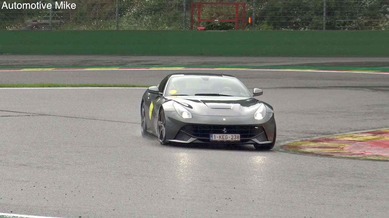 Ferrari F12 full throttle at Spa-Francorchamps