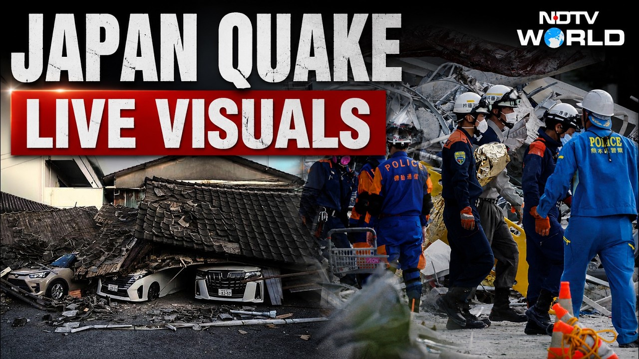 Japan Earthquake LIVE Visuals | Japan: Survivors Battle Heat, Blackouts as Rescue Race Continues