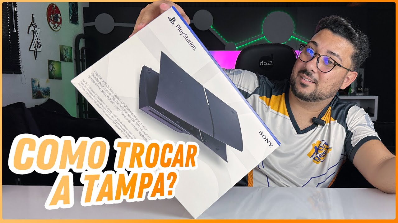 COMPREI A TAMPA PRETA PARA O MEU PS5 SLIM! APRENDA COMO TROCAR A TAMPA DO SEU PS5