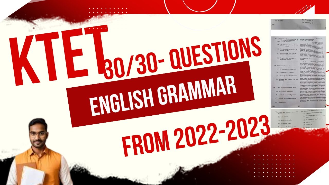 KTET 2022 TO 2023 English grammar pyq