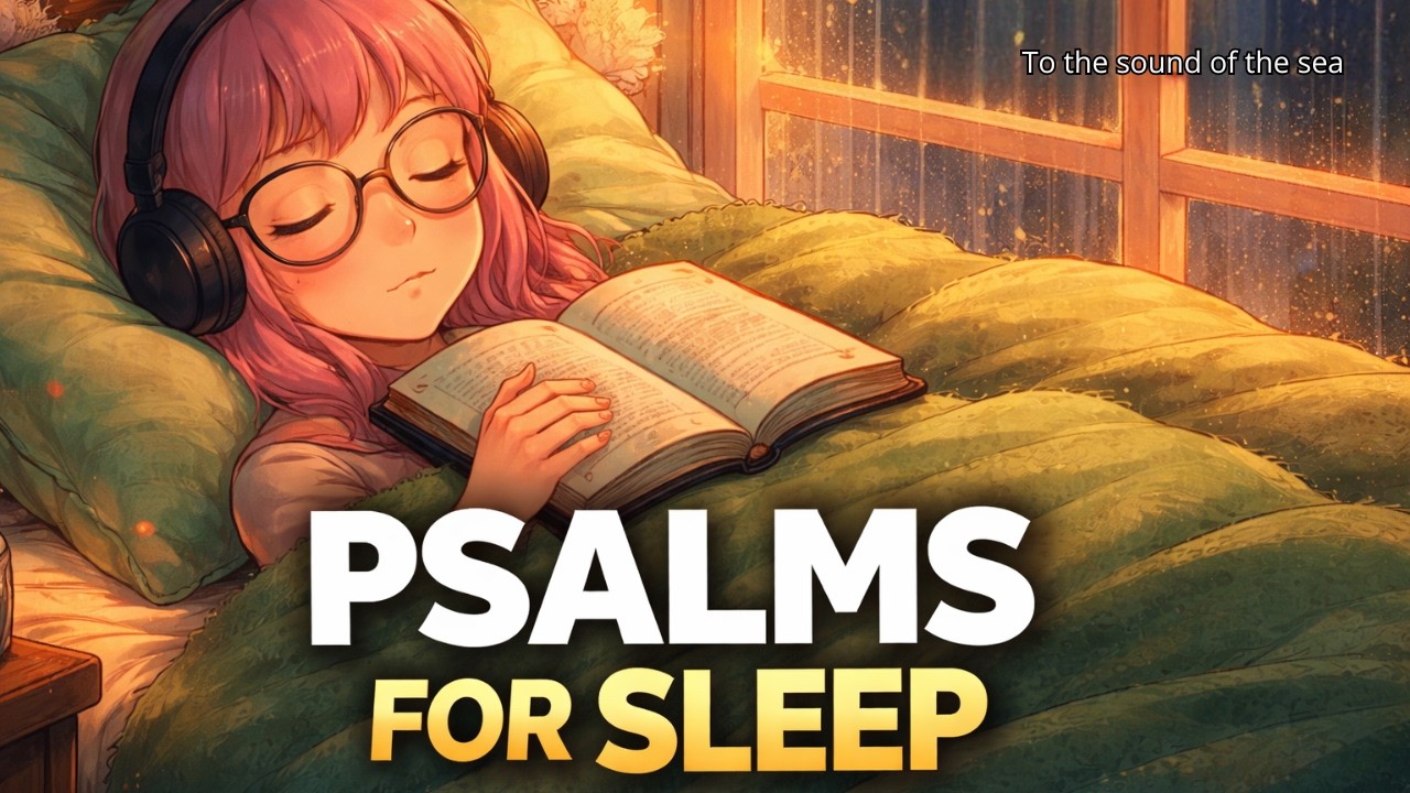 Fall Asleep with Psalms | Christian Sleep Music (Rain Sounds)