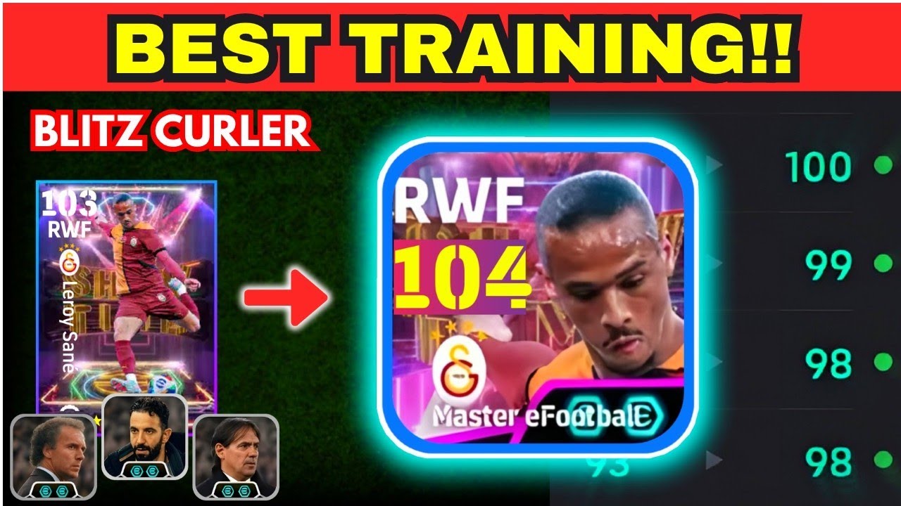 LEROY SANE BLITZ CURLER BEST BUILD UP + BOOSTER CRAFT! 🔥💯 &bull; Best Blitz Curler | efootball 2025