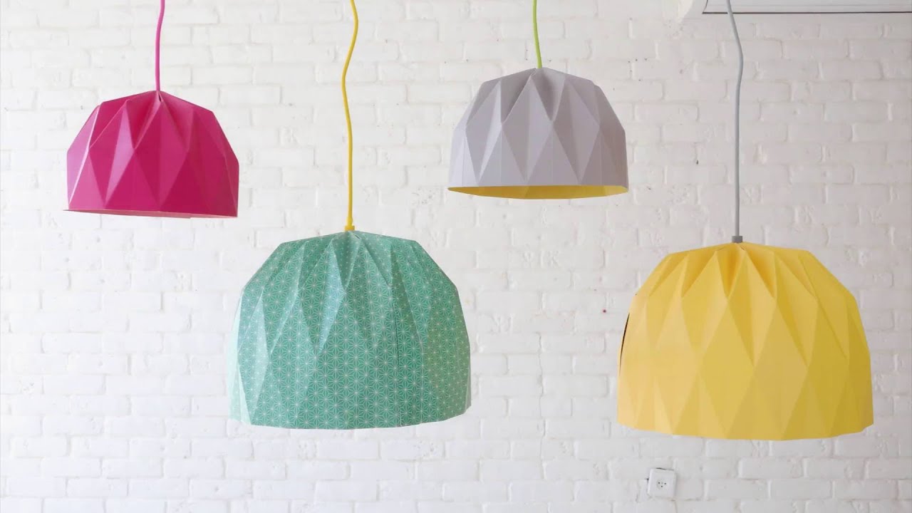 How to Fold a Large Origami Lampshade