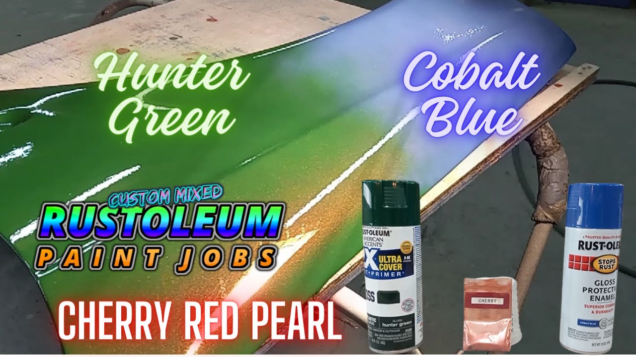 Краска RUSTOLEUM HUNTER GREEN, кобальтово-синий с красным перламутром!!!