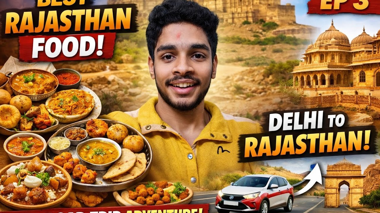 Delhi to Rajasthan Road Trip 🛣️ | Best Rajasthani Food Ever 😍 | EP 3 @shivamsharmavlogz