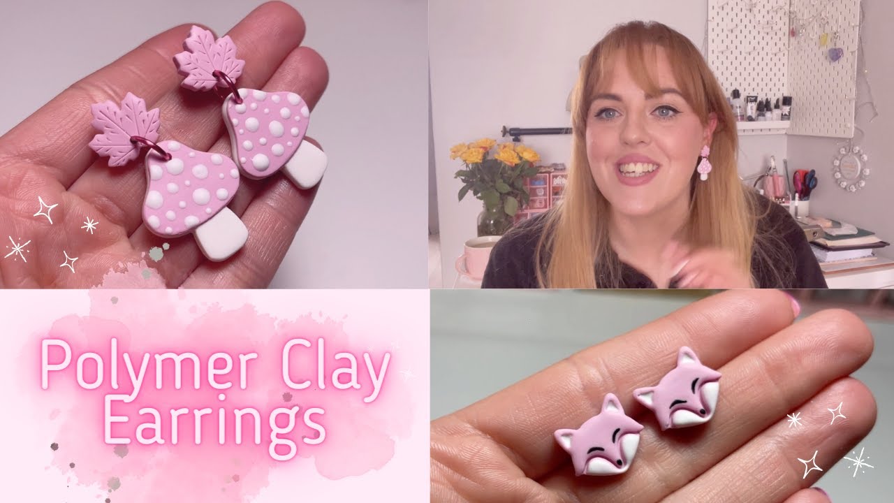 Making polymer clay earrings - Lets Make xxx