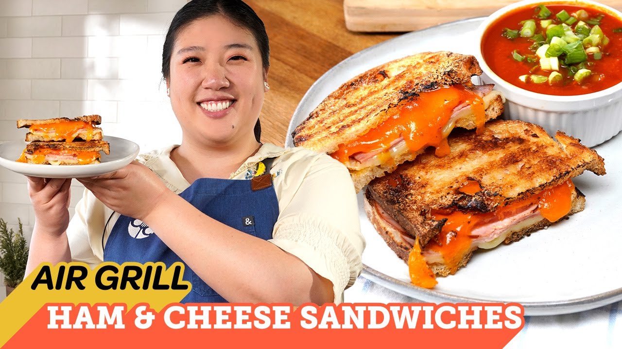 Grilled Ham and Cheese Sandwiches (Aeroblaze Indoor Grill) | Cooking with Cosori