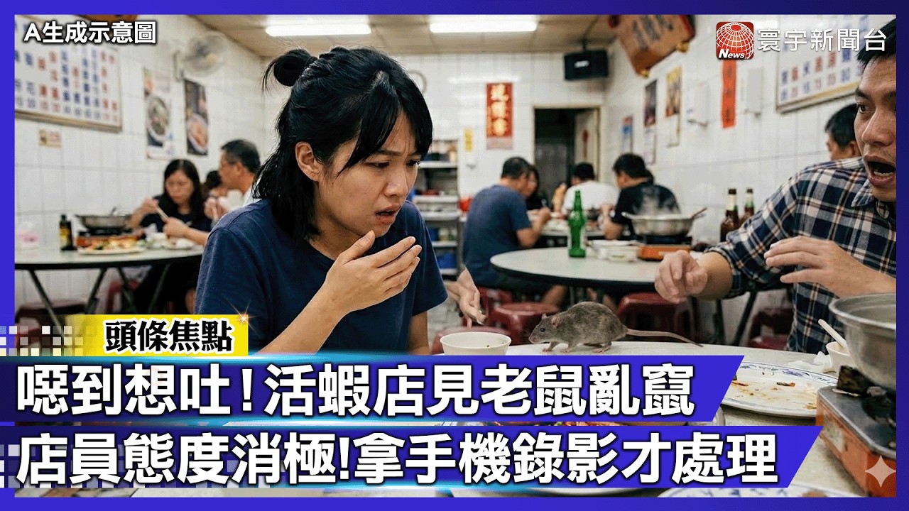 嚇「鼠」人！台南名店活蝦變「活鼠」 驚見米奇陪吃飯顧客乾嘔｜#寰宇財經新聞