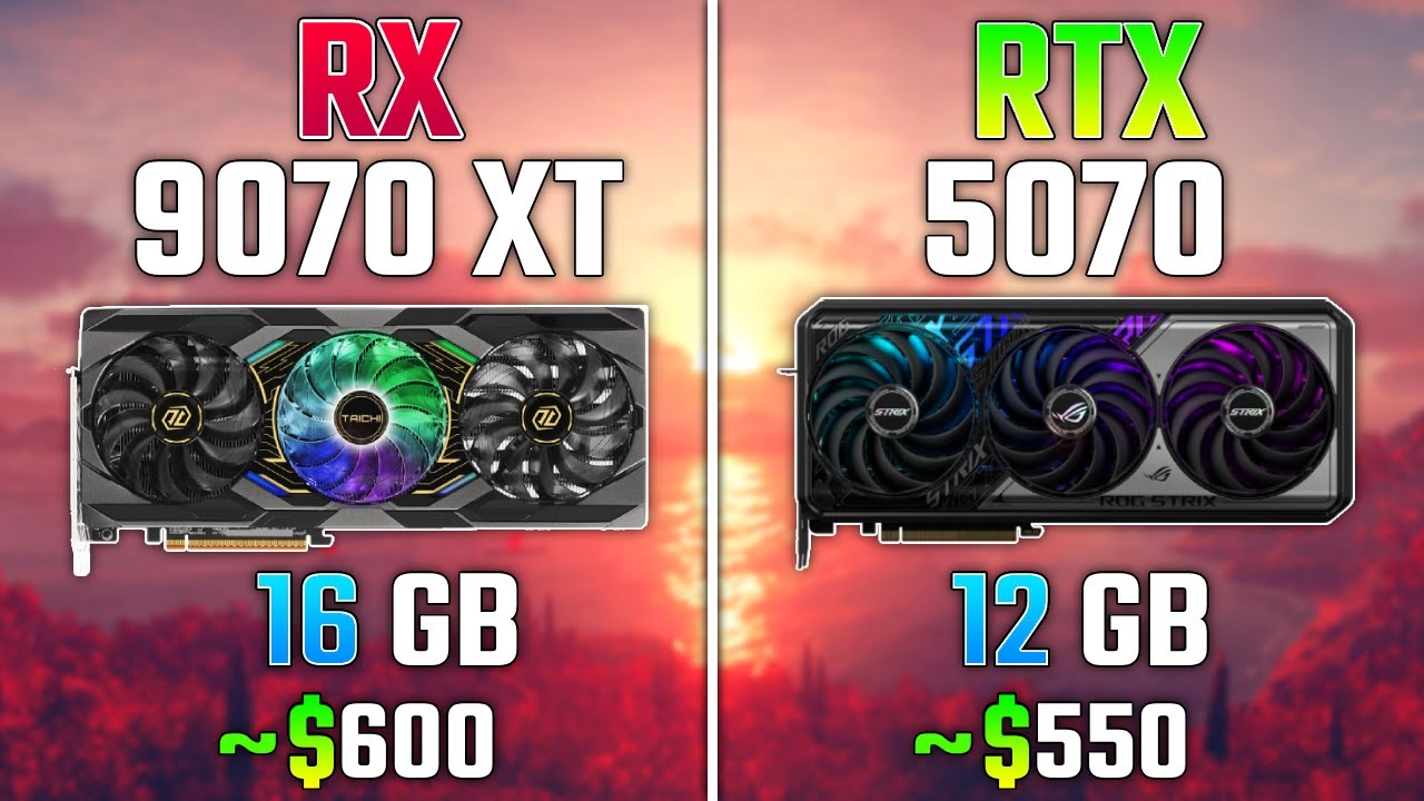 RX 9070 XT vs RTX 5070 | Test in 7 Games