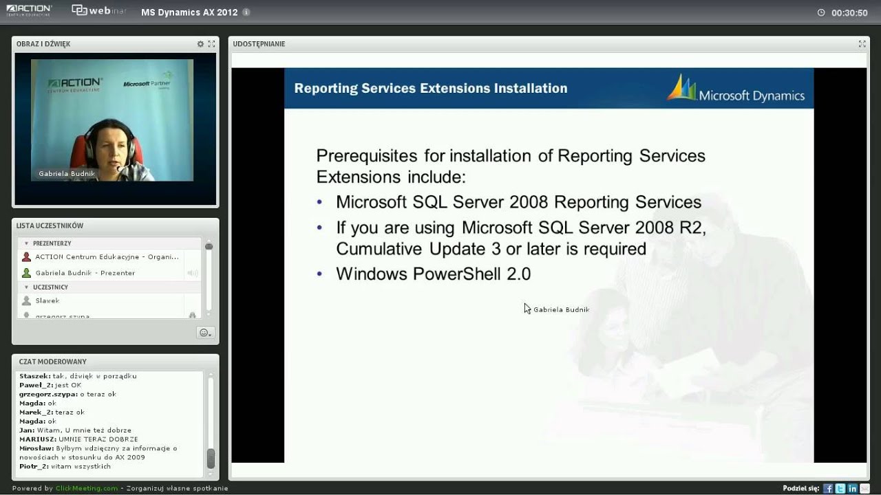 Webinar ACTION CE: Raportowanie w Microsoft Dynamics AX 2012