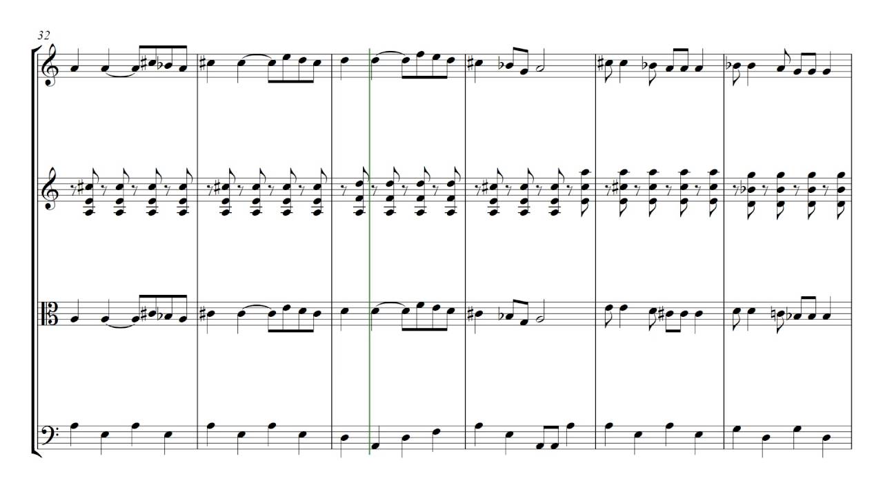 Hava Nagila - String Quartet Sheet Music