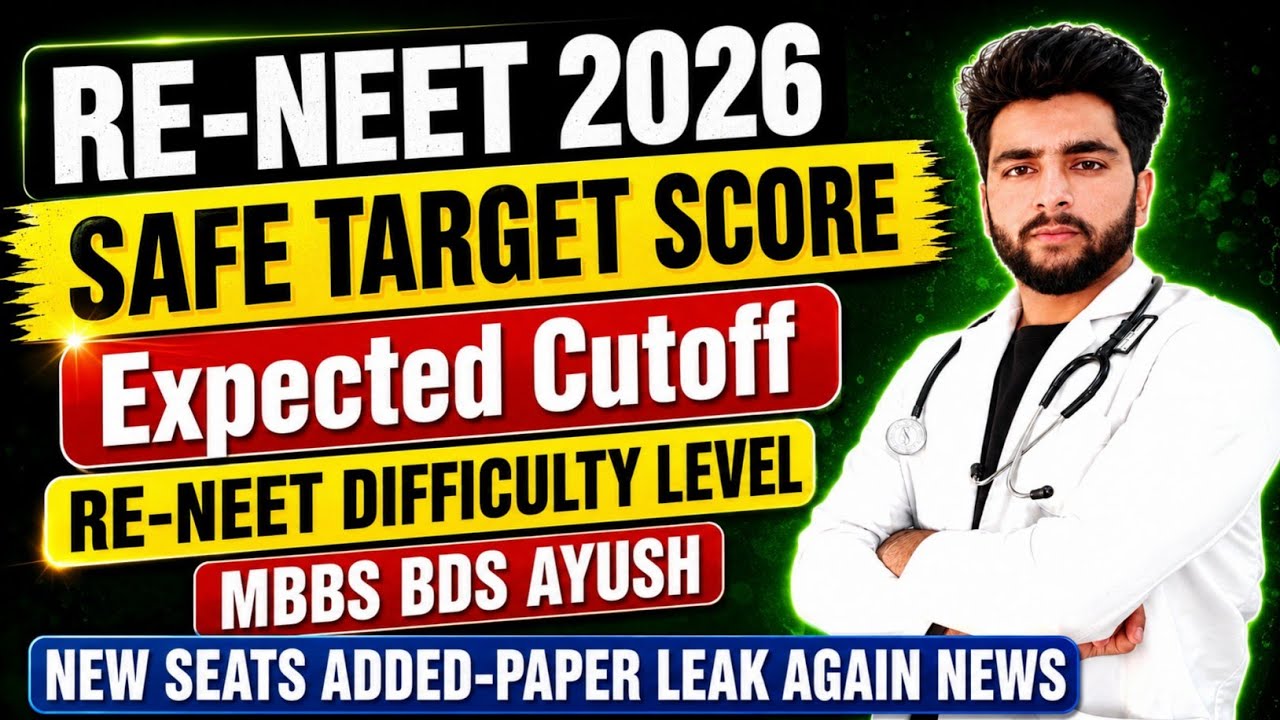 RE NEET 2026 Expected Cutoff Safe Score Category Wise | RE NEET Exam Difficulty Level | NEET Pape...