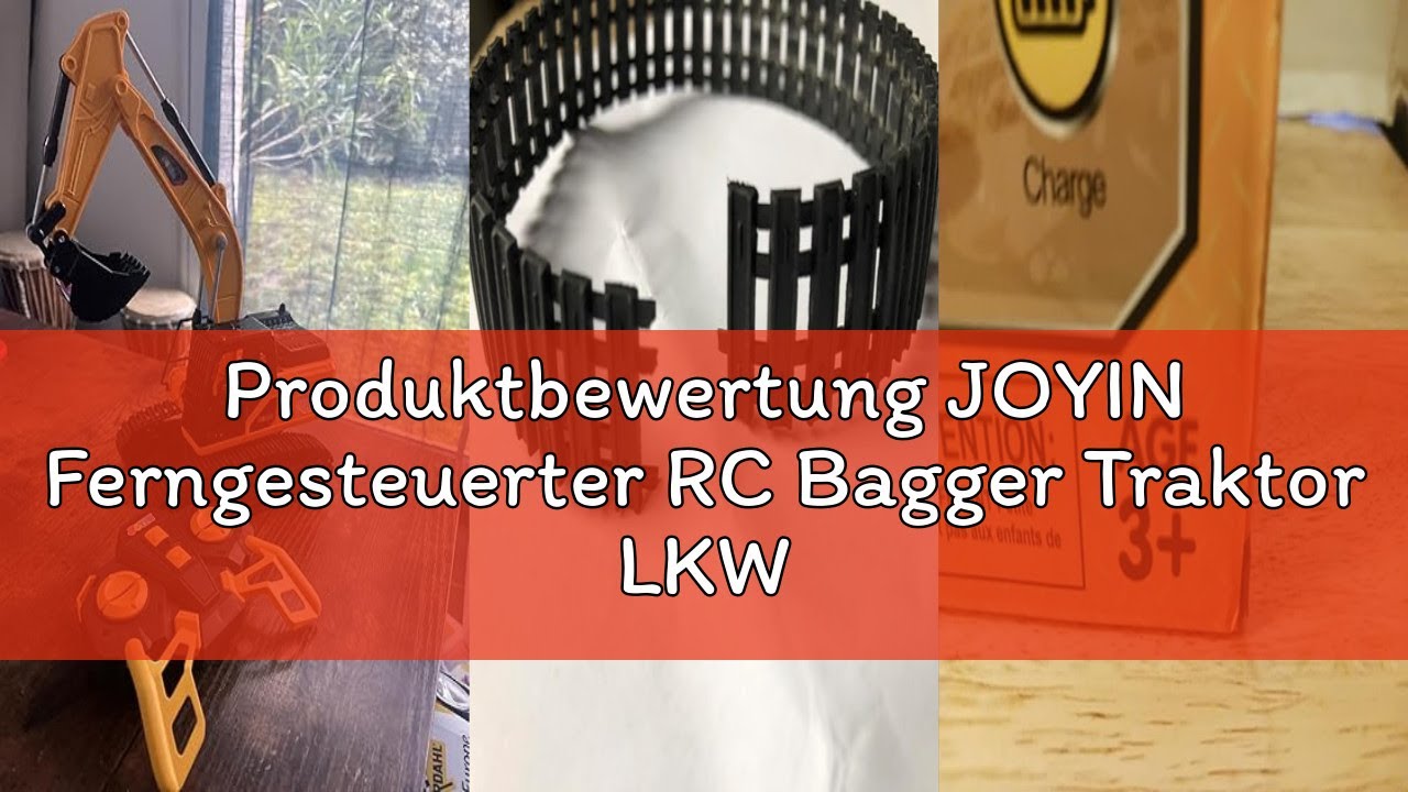 Produktbewertung JOYIN Ferngesteuerter RC Bagger Traktor LKW mit Licht und Sound 2,4G Frontlader Bau