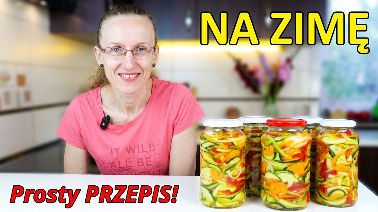Zimową porą znika jako pierwsza! - Genialna sałatka z cukinii w słoikach - Dodatek do KETO
