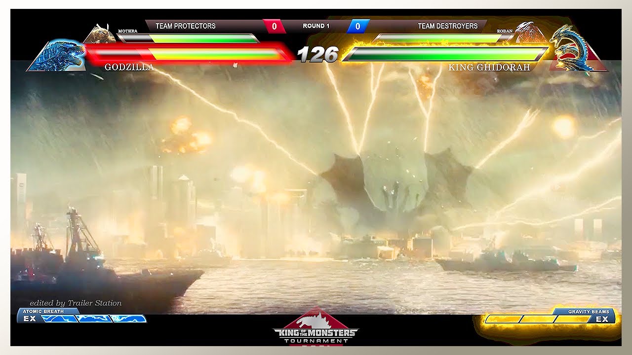 Godzilla vs Ghidorah Final Battle with Healthbars | Part 1