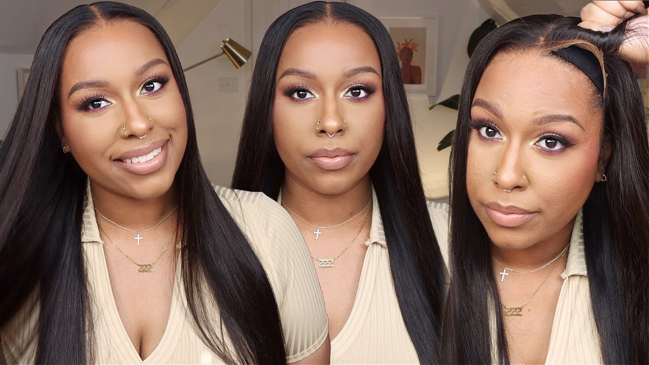 OKAY I'M IMPRESSED | CurlyMe Straight MCap 9X6 Lace Closure Wig! | Glueless + Adhesive Install